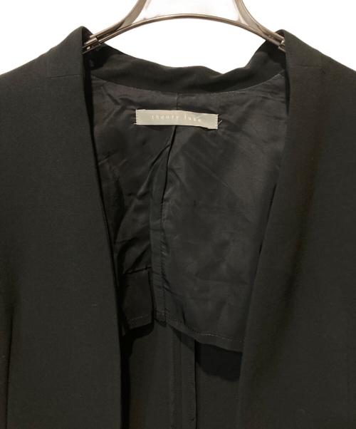 theory（セオリー）theory (セオリー) DOUBLE.WEFT ノーカラージャケット ブラック サイズ:36の古着・服飾アイテム