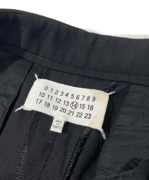 Maison Margiela 14（メゾンマルジェラ 14）Maison Margiela 14 (メゾンマルジェラ 14) ウール混イージースラックス ブラック サイズ:48の古着・服飾アイテム