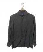 RALPH LAUREN Purple Labelラルフ ローレン パープル レーベル）の古着「レーヨンリネンシャツ」｜ブラック