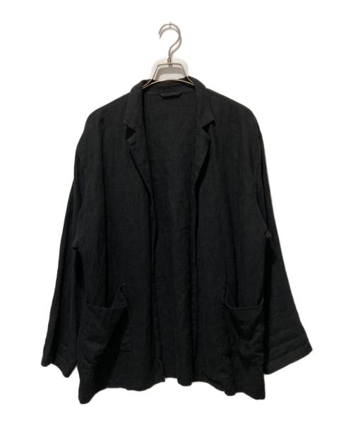 confect（コンフェクト）CONFECT (コンフェクト) 起毛リネンキャンバステーラードジャケット ブラック サイズ:FREEの古着・服飾アイテム