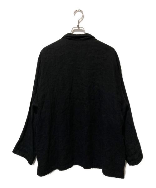 confect（コンフェクト）CONFECT (コンフェクト) 起毛リネンキャンバステーラードジャケット ブラック サイズ:FREEの古着・服飾アイテム