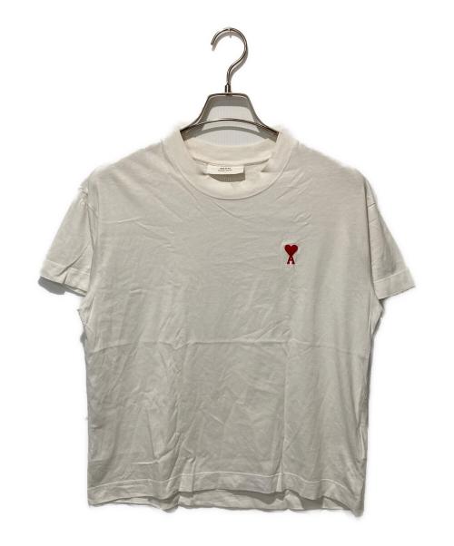 AMI Alexandre Mattiussi（アミアレクサンドルマテュッシ）AMI Alexandre Mattiussi (アミアレクサンドルマテュッシ) ロゴ刺繍Tシャツ ホワイト サイズ:Mの古着・服飾アイテム
