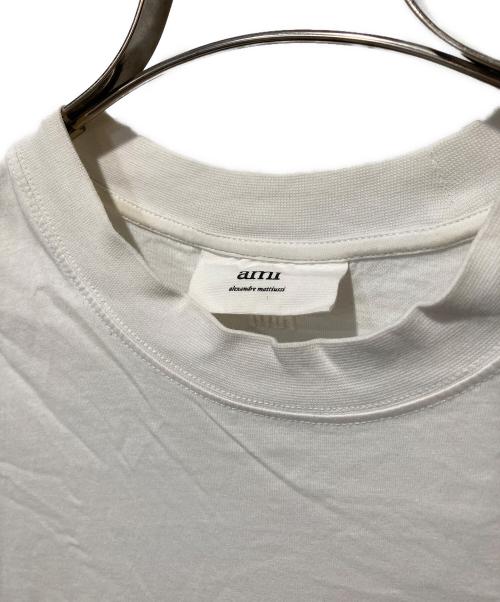 AMI Alexandre Mattiussi（アミアレクサンドルマテュッシ）AMI Alexandre Mattiussi (アミアレクサンドルマテュッシ) ロゴ刺繍Tシャツ ホワイト サイズ:Mの古着・服飾アイテム