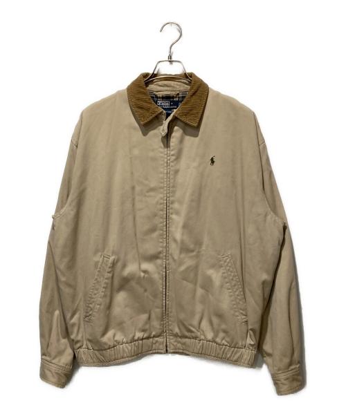 POLO RALPH LAUREN（ポロ・ラルフローレン）POLO RALPH LAUREN (ポロ・ラルフローレン) チンスト付襟コーデュロイスイングトップ ベージュ サイズ:Mの古着・服飾アイテム