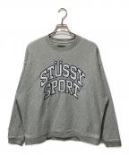 stussyステューシー）の古着「刺繍ロゴスウェット」｜グレー