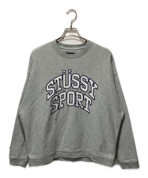 stussy（ステューシー）stussy (ステューシー) 刺繍ロゴスウェット グレー サイズ:Sの古着・服飾アイテム