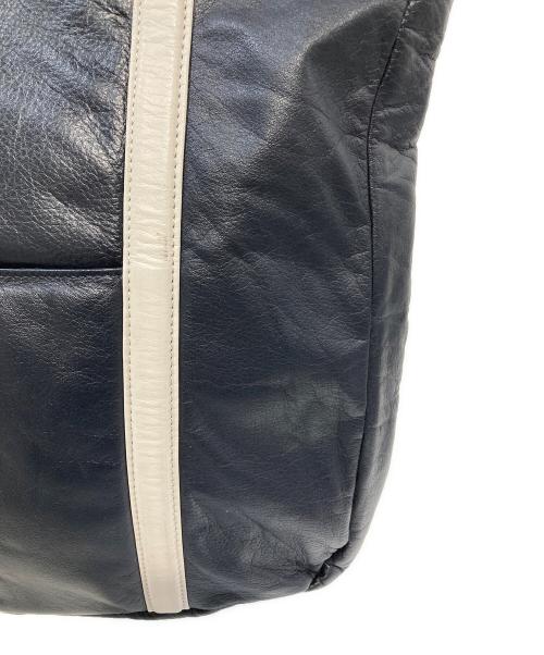 MACKINTOSH PHILOSOPHY（マッキントッシュ フィロソフィー）MACKINTOSH PHILOSOPHY (マッキントッシュ フィロソフィー) レザートートバッグ ネイビーの古着・服飾アイテム