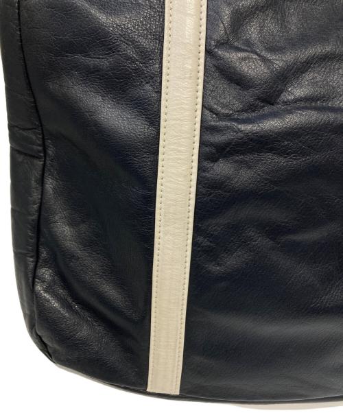 MACKINTOSH PHILOSOPHY（マッキントッシュ フィロソフィー）MACKINTOSH PHILOSOPHY (マッキントッシュ フィロソフィー) レザートートバッグ ネイビーの古着・服飾アイテム