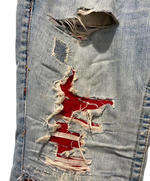 TRUE RELIGION（トゥルー レリジョン）TRUE RELIGION (トゥルー レリジョン) JOEY ダメージフレアデニムパンツ インディゴ サイズ:不明の古着・服飾アイテム