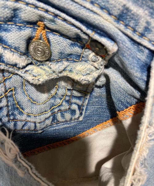TRUE RELIGION（トゥルー レリジョン）TRUE RELIGION (トゥルー レリジョン) JOEY ダメージフレアデニムパンツ インディゴ サイズ:不明の古着・服飾アイテム