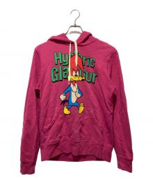 Hysteric Glamour（ヒステリックグラマー）の古着「ウッドペッカープリントパーカー」｜ピンク