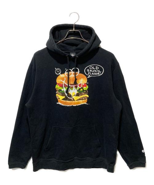 stussy（ステューシー）stussy (ステューシー) KLYONS (ケヴィン・ライオンズ) プリントパーカー ブラック サイズ:XLの古着・服飾アイテム
