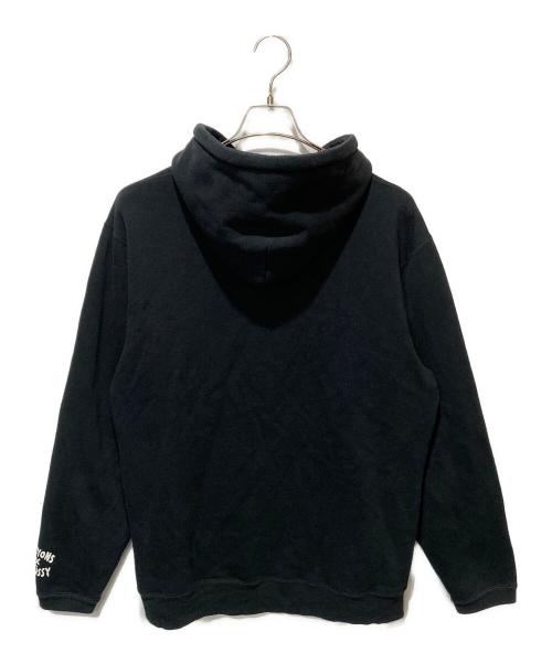 stussy（ステューシー）stussy (ステューシー) KLYONS (ケヴィン・ライオンズ) プリントパーカー ブラック サイズ:XLの古着・服飾アイテム
