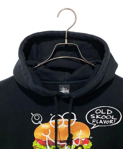 stussy（ステューシー）stussy (ステューシー) KLYONS (ケヴィン・ライオンズ) プリントパーカー ブラック サイズ:XLの古着・服飾アイテム