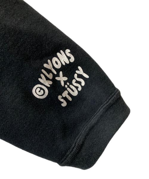 stussy（ステューシー）stussy (ステューシー) KLYONS (ケヴィン・ライオンズ) プリントパーカー ブラック サイズ:XLの古着・服飾アイテム