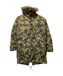 Hysteric Glamour（ヒステリックグラマー）の古着「スカルカモ柄 モッズコート」｜オリーブ