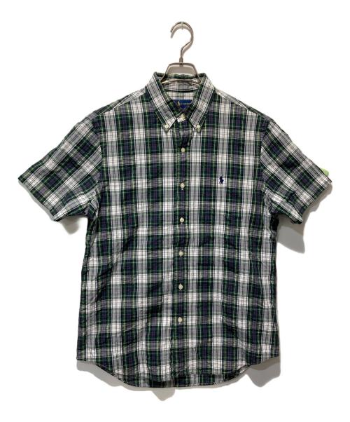 POLO RALPH LAUREN（ポロ・ラルフローレン）POLO RALPH LAUREN (ポロ・ラルフローレン) 半袖チェックシャツ グリーン サイズ:Mの古着・服飾アイテム