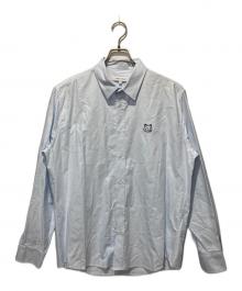 maison kitsune（メゾンキツネ）の古着「コントアーフォックスヘッドカジュアルBDシャツ」｜ブルー