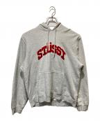 stussyステューシー）の古着「CHENILLE ARCH HOODシェニール アーチ フード」｜グレー