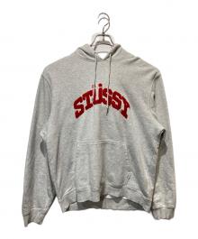 stussy（ステューシー）の古着「CHENILLE ARCH HOODシェニール アーチ フード」｜グレー