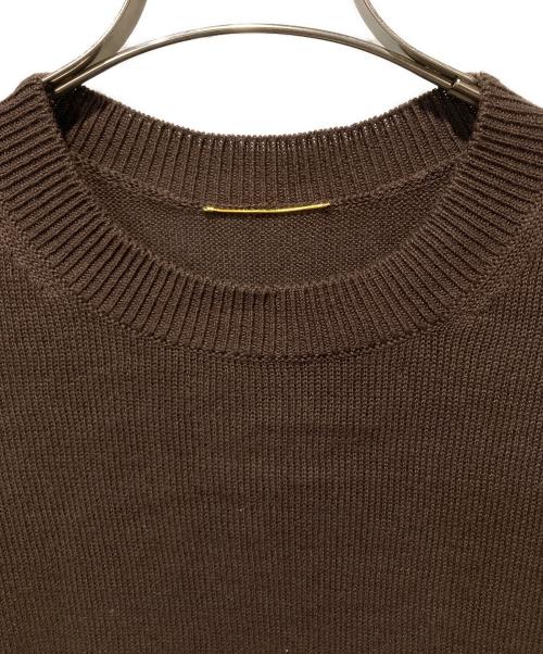 L'appartement（アパルトモン）L'Appartement (アパルトモン) コットンリネン半袖ニット ブラウン サイズ:不明の古着・服飾アイテム