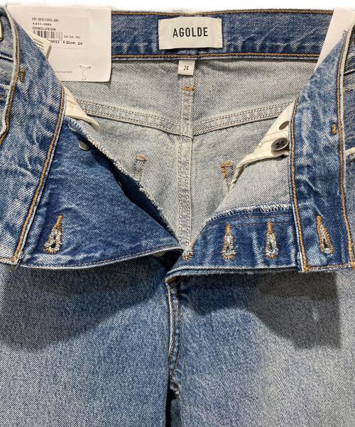 AGOLDE（エーゴールドイー）AGOLDE (エーゴールドイー) ARC CRISS CROSS JEANエービーシークリスクリスジーンス インディゴ サイズ:24 未使用品の古着・服飾アイテム