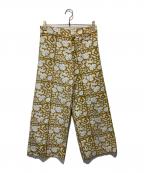 SZ Blockprintsエスゼットブロックプリント）の古着「Disco Pantsディスコパンツ」｜イエロー
