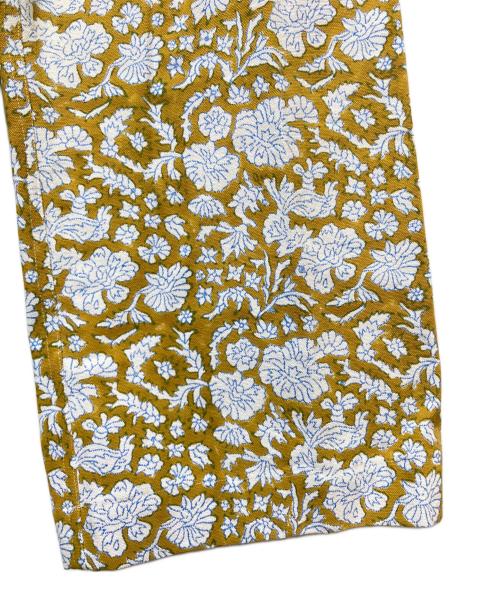 SZ Blockprints（エスゼットブロックプリント）SZ Blockprints (エスゼットブロックプリント) Disco Pantsディスコパンツ イエロー サイズ:Mの古着・服飾アイテム