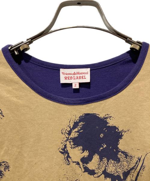 Vivienne Westwood RED LABEL（ヴィヴィアンウエストウッドレッドレーベル）Vivienne Westwood RED LABEL (ヴィヴィアンウエストウッドレッドレーベル) プリントTシャツ パープル サイズ:2の古着・服飾アイテム