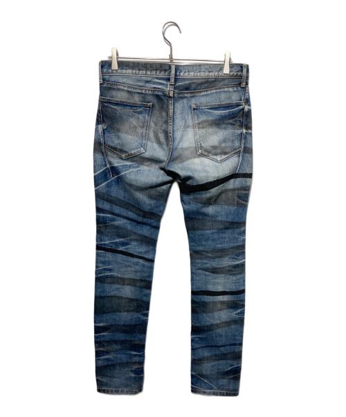 Blackbarrett by Neil Barrett（ブラックバレット）BLACKBARRETT by NEIL BARRETT (ブラックバレット) ペイント加工ダメージデニムパンツ インディゴ サイズ:3の古着・服飾アイテム
