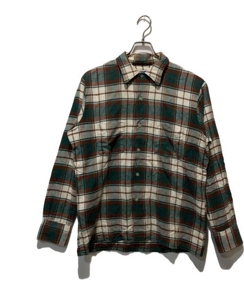 golden key（ゴールデンキー）golden key (ゴールデンキー) 70’～ チェック柄コットンシャツ グリーン サイズ:Ⅼの古着・服飾アイテム