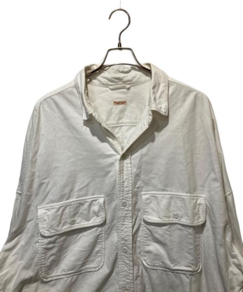 KAPITAL（キャピタル）KAPITAL (キャピタル) モールスキンCPOスラッピーシャツコート ホワイト サイズ:Lの古着・服飾アイテム