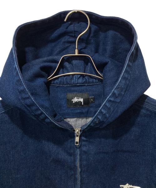 stussy（ステューシー）stussy (ステューシー) フーデットデニムジャケット インディゴ サイズ:Lの古着・服飾アイテム