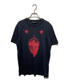 GIVENCHY（ジバンシィ）の古着「10AW スター クロス プリントTシャツ」｜ブラック