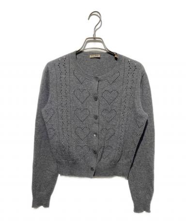 中古・古着通販】MIU MIU (ミュウミュウ) ハート透かし編み 丸襟