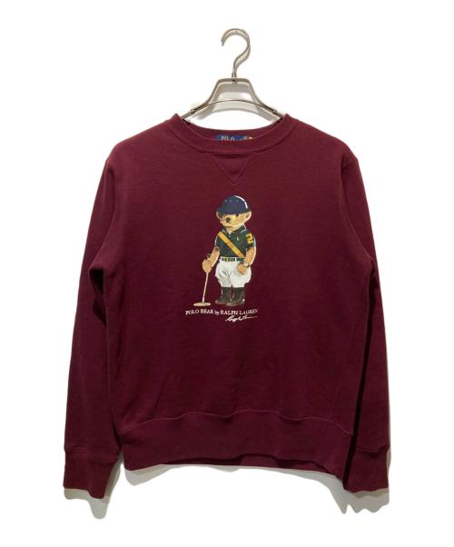 POLO RALPH LAUREN（ポロ・ラルフローレン）POLO RALPH LAUREN (ポロ・ラルフローレン) ポロベアスウェット バーガンディー サイズ:Mの古着・服飾アイテム