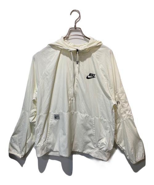 NIKE（ナイキ）NIKE (ナイキ) ウーブン フルジップ フーディ アイボリー サイズ:XLの古着・服飾アイテム