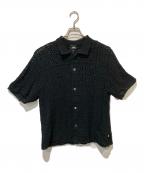 stussyステューシー）の古着「22SS Crochet Shirt22SS クロシェ シャツ」｜ブラック