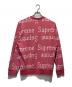 SUPREME (シュプリーム) Jacquard Logo Crewneckジャカード ロゴ クルーネック ピンク サイズ:Ⅼ：12000円