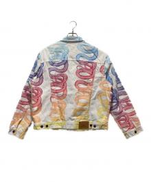 SUPREME×Hysteric Glamour（シュプリーム×ヒステリックグラマー）の古着「Snake Denim Trucker Jacketスネーク デニム トラッカー ジャケット」｜ホワイト