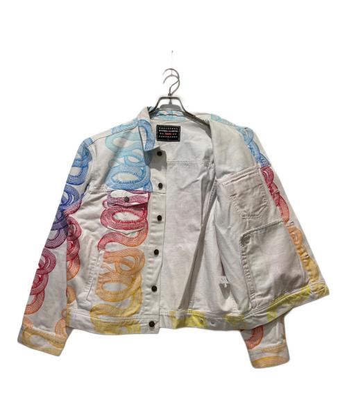 SUPREME（シュプリーム）SUPREME (シュプリーム) Hysteric Glamour (ヒステリックグラマー) Snake Denim Trucker Jacketスネーク デニム トラッカー ジャケット ホワイト サイズ:Ⅼの古着・服飾アイテム