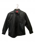 SUPREMEシュプリーム）の古着「Leather Shirtレザーシャツ」｜ブラック