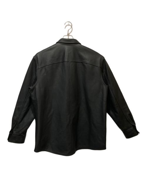 SUPREME（シュプリーム）Supreme (シュプリーム) Leather Shirtレザーシャツ ブラック サイズ:Ⅼの古着・服飾アイテム