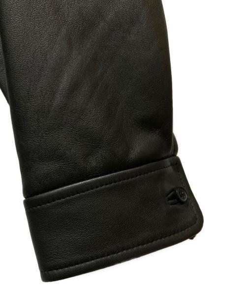SUPREME（シュプリーム）Supreme (シュプリーム) Leather Shirtレザーシャツ ブラック サイズ:Ⅼの古着・服飾アイテム