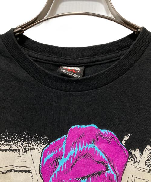 stussy（ステューシー）stussy (ステューシー) POUND (パウンド) プリントTシャツ ブラック サイズ:Mの古着・服飾アイテム