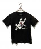 stussy×NEIGHBORHOODステューシー×ネイバーフッド）の古着「プリントTシャツ」｜ブラック