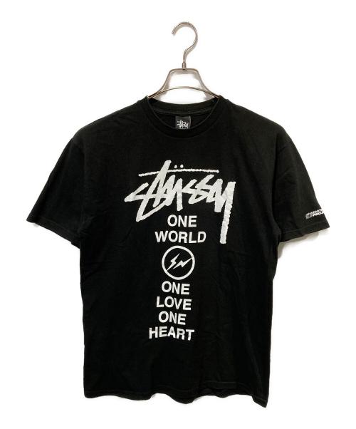 stussy（ステューシー）stussy (ステューシー) FRAGMENT DESIGN (フラグメントデザイン) プリントTシャツ ブラック サイズ:Mの古着・服飾アイテム