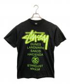 stussyステューシー）の古着「Las Vegas World Tour Teeラスベガス・ワールド・ツアー・ティー」｜ブラック