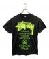 stussy（ステューシー）の古着「Las Vegas World Tour Teeラスベガス・ワールド・ツアー・ティー」｜ブラック