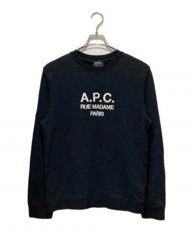 中古・古着通販】A.P.C. (アーペーセー) クルーネックロゴ刺繍